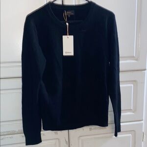 Quince Classic Black Crewneck Sweater
